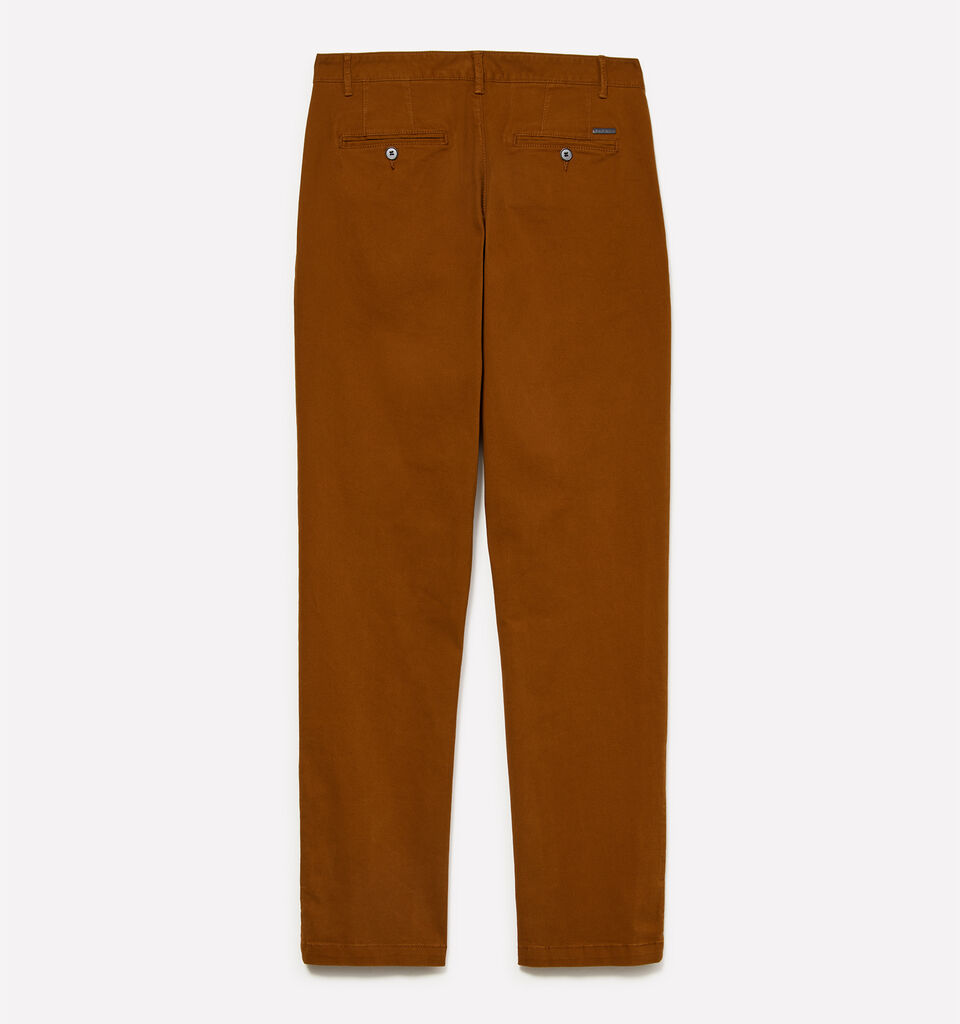 Dark brown chinos - men's chino trousers - Brown | Sisley image number 2